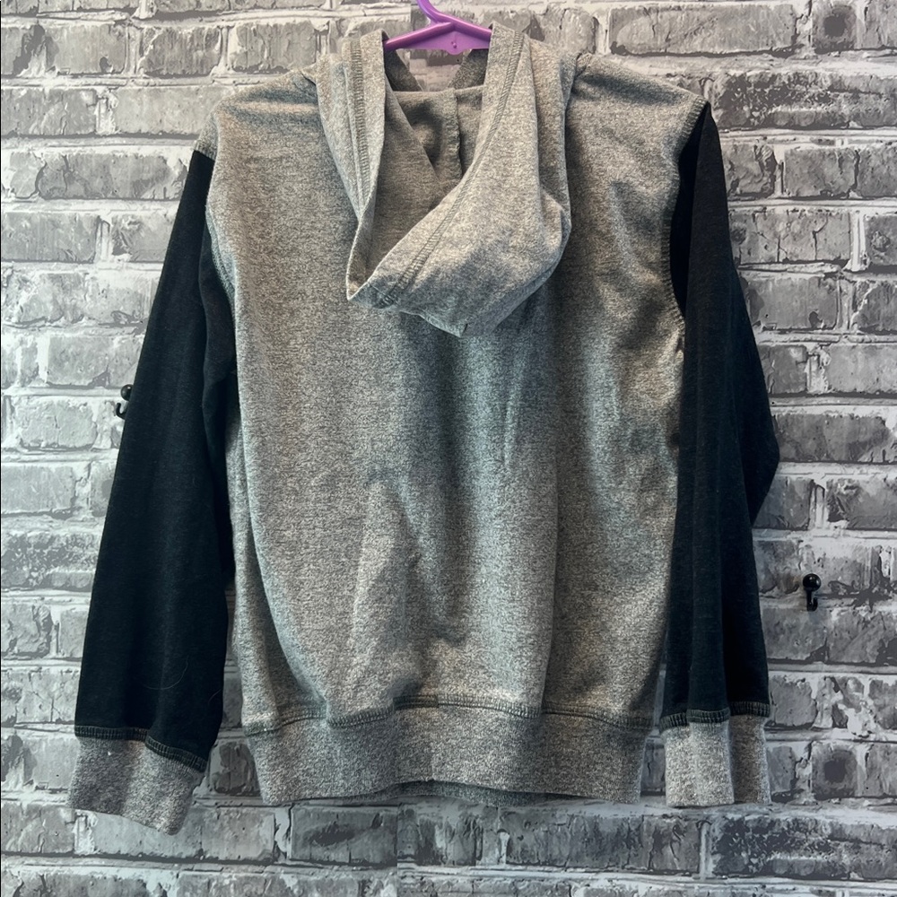 Boy's Copper Denim Gray and Black Hoodie - Picture 4 of 7